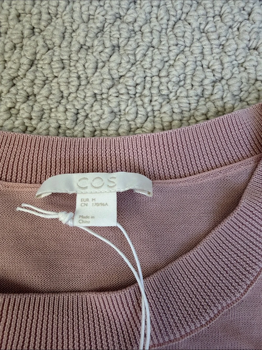COS Pink Mixed-Material Blouse